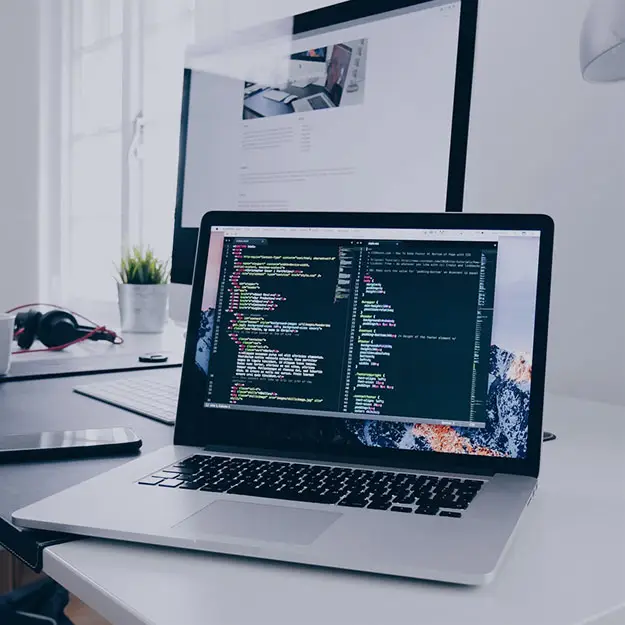 Laptop with source code