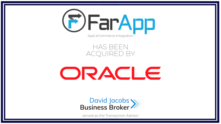 FarApp, a SaaS eCommerce Integration Company has been acquired by Oracle. David Jacobs served as the transaction advisor.